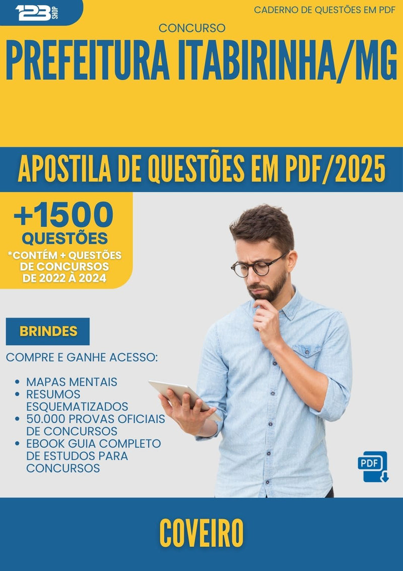Apostila de Questões para Concurso Coveiro da Prefeitura Itabirinha Mg 2025 - Mais de 1.500 Questões