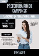 Flashcards para Concurso Contador da Prefeitura Rio Do Campo Sc 2025 - 300 Flashcards de Acordo com Edital
