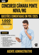 1000 Questões Comentadas para Concurso Agente Administrativo Contabilidade Camara da Prefeitura Ponte Nova Mg 2025 - 1000 Questões
