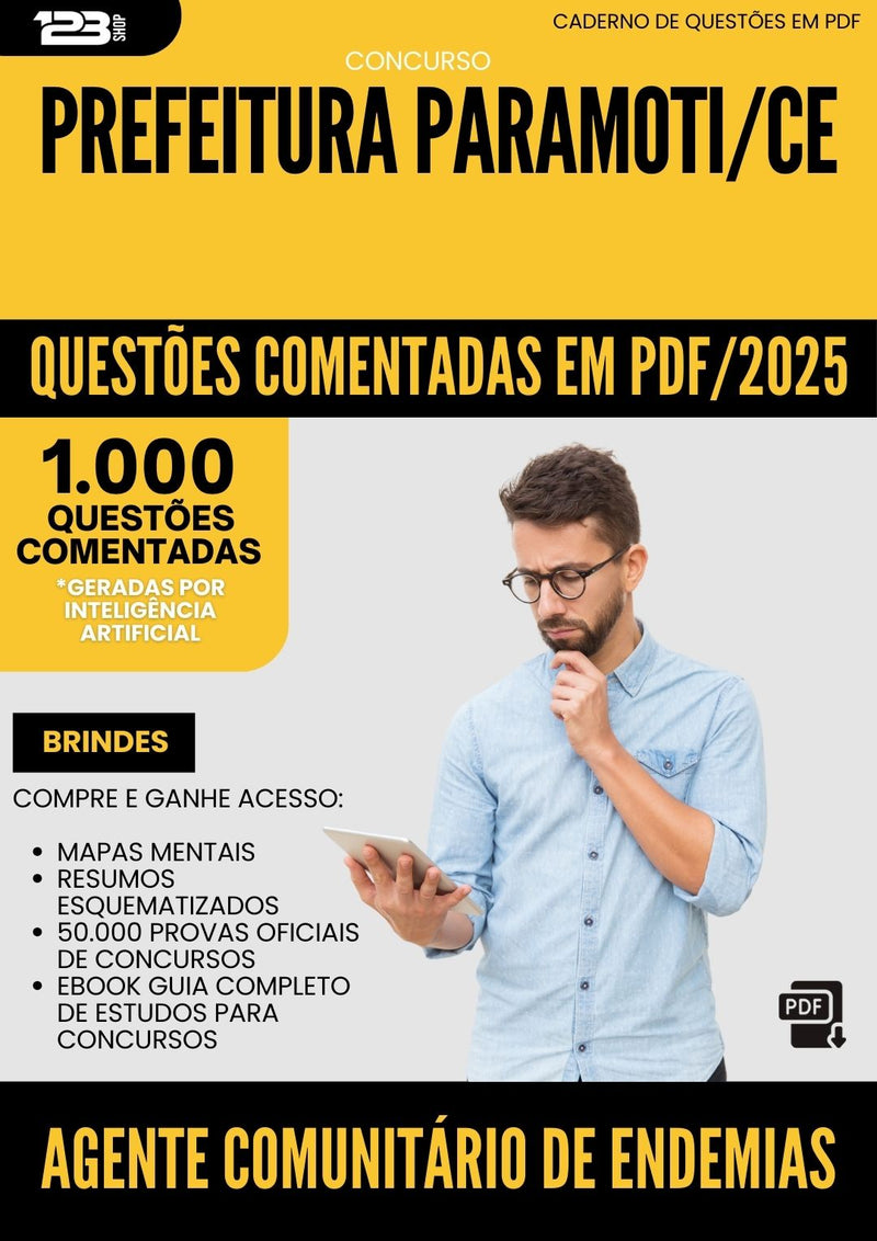 1000 Questões Comentadas para Concurso Agente Comunitario De Endemias da Prefeitura Paramoti Ce 2025 - 1000 Questões