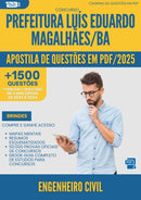 Apostila de Questões para Concurso Engenheiro Civil da Prefeitura Luis Eduardo Magalhaes Ba 2025 - Mais de 1.500 Questões