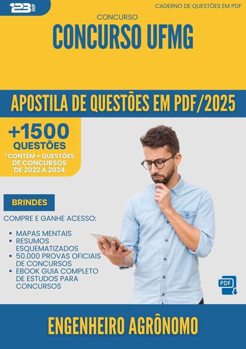 Apostila de Questões para Concurso Engenheiro Agronomo Ufmg 2025 - Mais de 1.500 Questões