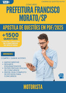 Apostila de Questões para Concurso Motorista da Prefeitura Francisco Morato Sp 2025 - Mais de 1.500 Questões