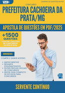 Apostila de Questões para Concurso Servente Continuo da Prefeitura Cachoeira Da Prata Mg 2025 - Mais de 1.500 Questões