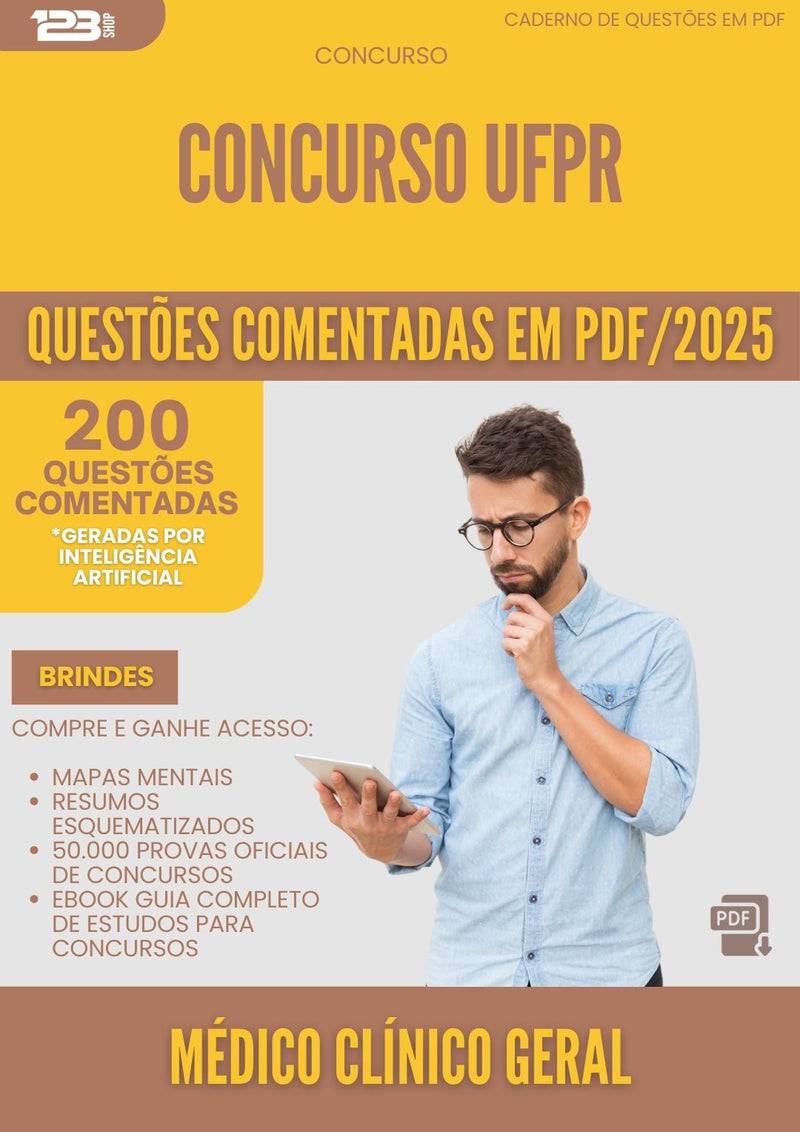 200 Questões Comentadas para Concurso Medico Clinico Geral Ufpr 2025 - 200 Questões