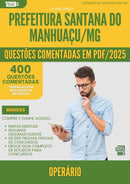 400 Questões Comentadas para Concurso Operario Santana Do da Prefeitura Manhuacu Mg 2025 - 200 Questões