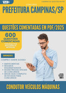 600 Questões Comentadas para Concurso Condutor De Veiculos E Maquinas da Prefeitura Campinas Sp 2025 - 600 Questões
