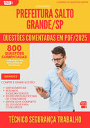 800 Questões Comentadas para Concurso Tecnico Em Seguranca Do Trabalho da Prefeitura Salto Grande Sp 2025 - 800 Questões