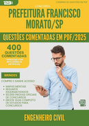 400 Questões Comentadas para Concurso Engenheiro Civil da Prefeitura Francisco Morato Sp 2025 - 200 Questões