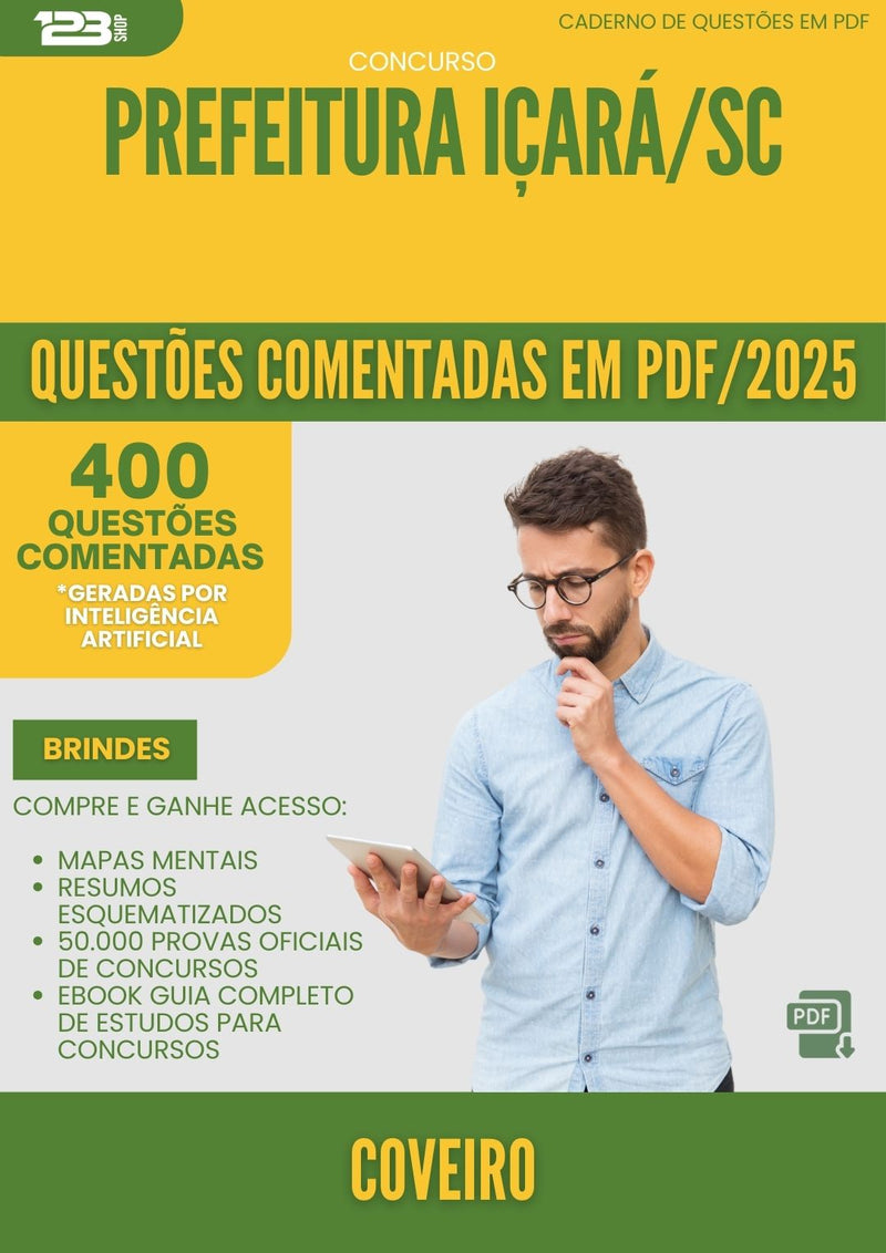 400 Questões Comentadas para Concurso Coveiro da Prefeitura Icara Sc 2025 - 200 Questões