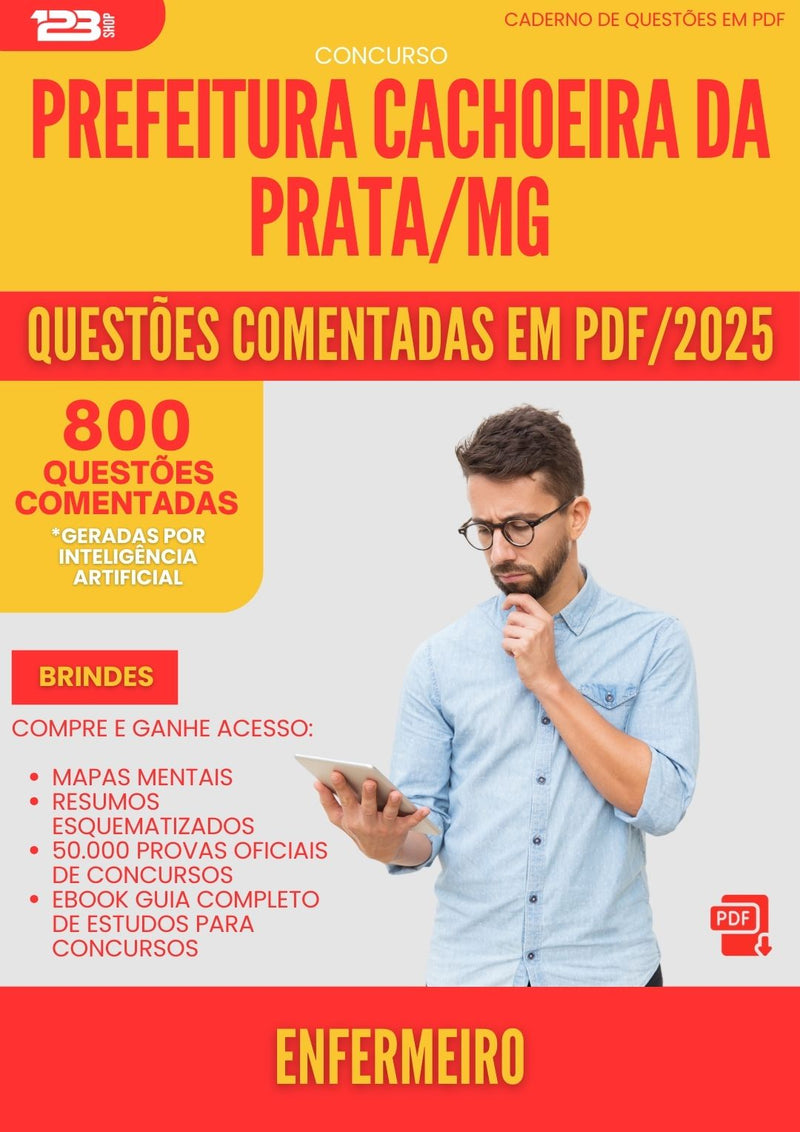 800 Questões Comentadas para Concurso Enfermeiro da Prefeitura Cachoeira Da Prata Mg 2025 - 800 Questões