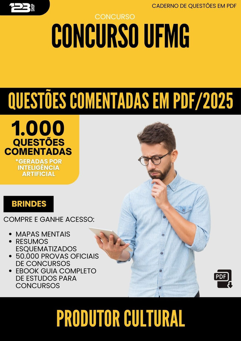 1000 Questões Comentadas para Concurso Produtor Cultural Ufmg 2025 - 1000 Questões