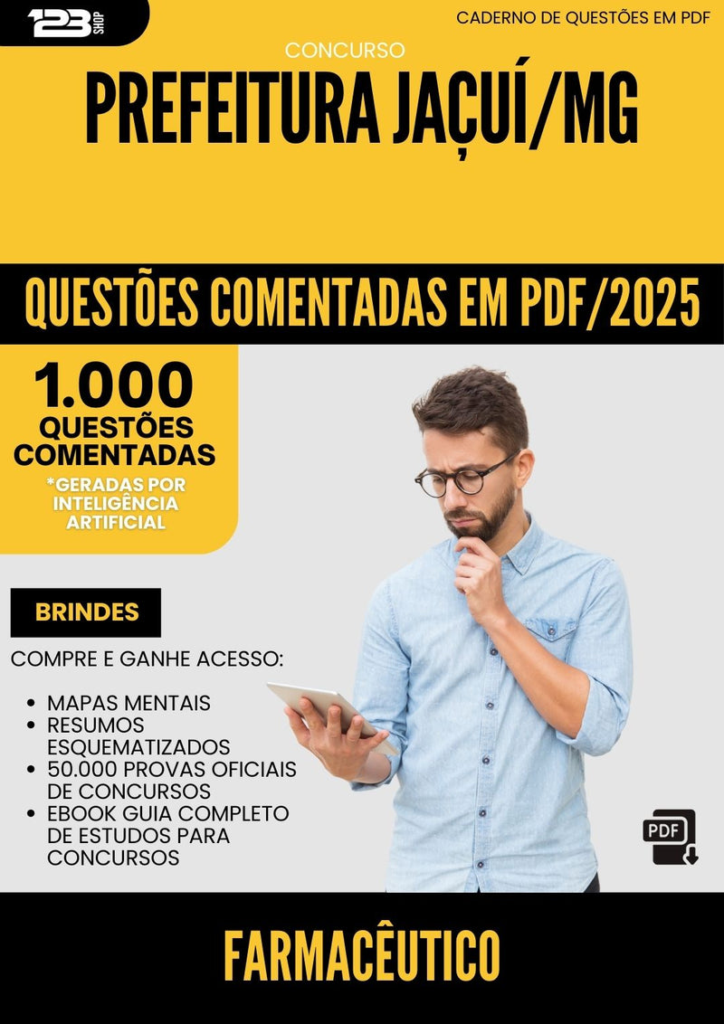 1000 Questões Comentadas para Concurso Farmaceutico da Prefeitura Jacui Mg 2025 - 1000 Questões