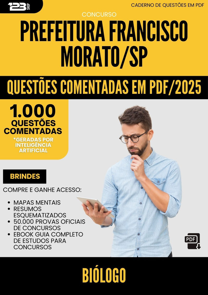 1000 Questões Comentadas para Concurso Biologo da Prefeitura Francisco Morato Sp 2025 - 1000 Questões