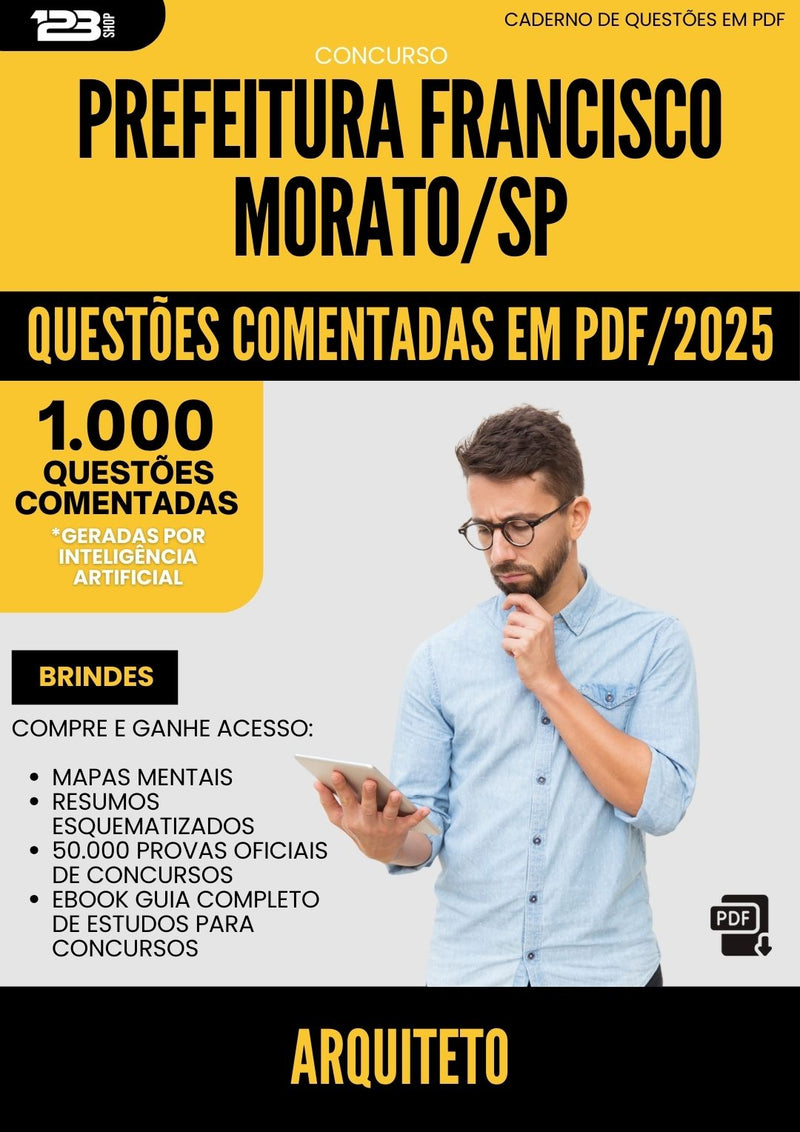 1000 Questões Comentadas para Concurso Arquiteto da Prefeitura Francisco Morato Sp 2025 - 1000 Questões