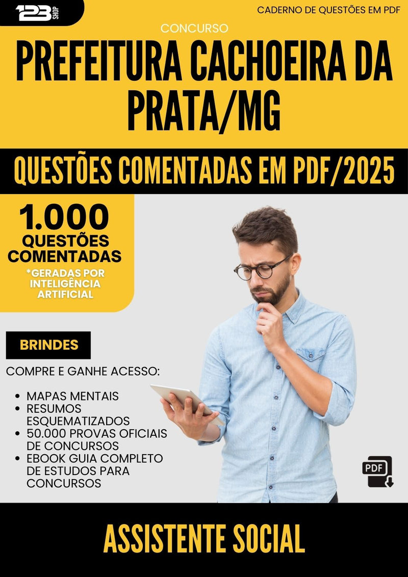 1000 Questões Comentadas para Concurso Assistente Social da Prefeitura Cachoeira Da Prata Mg 2025 - 1000 Questões
