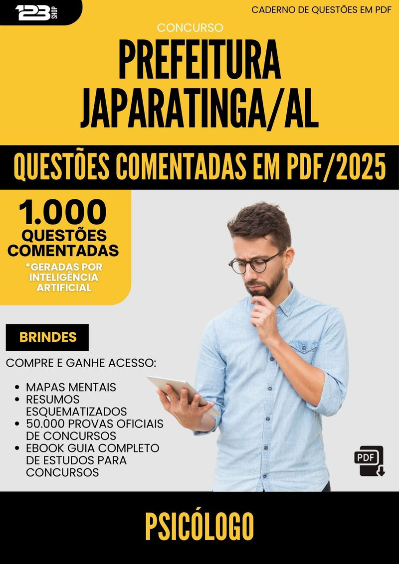 1000 Questões Comentadas para Concurso Psicologo da Prefeitura Japaratinga Al 2025 - 1000 Questões
