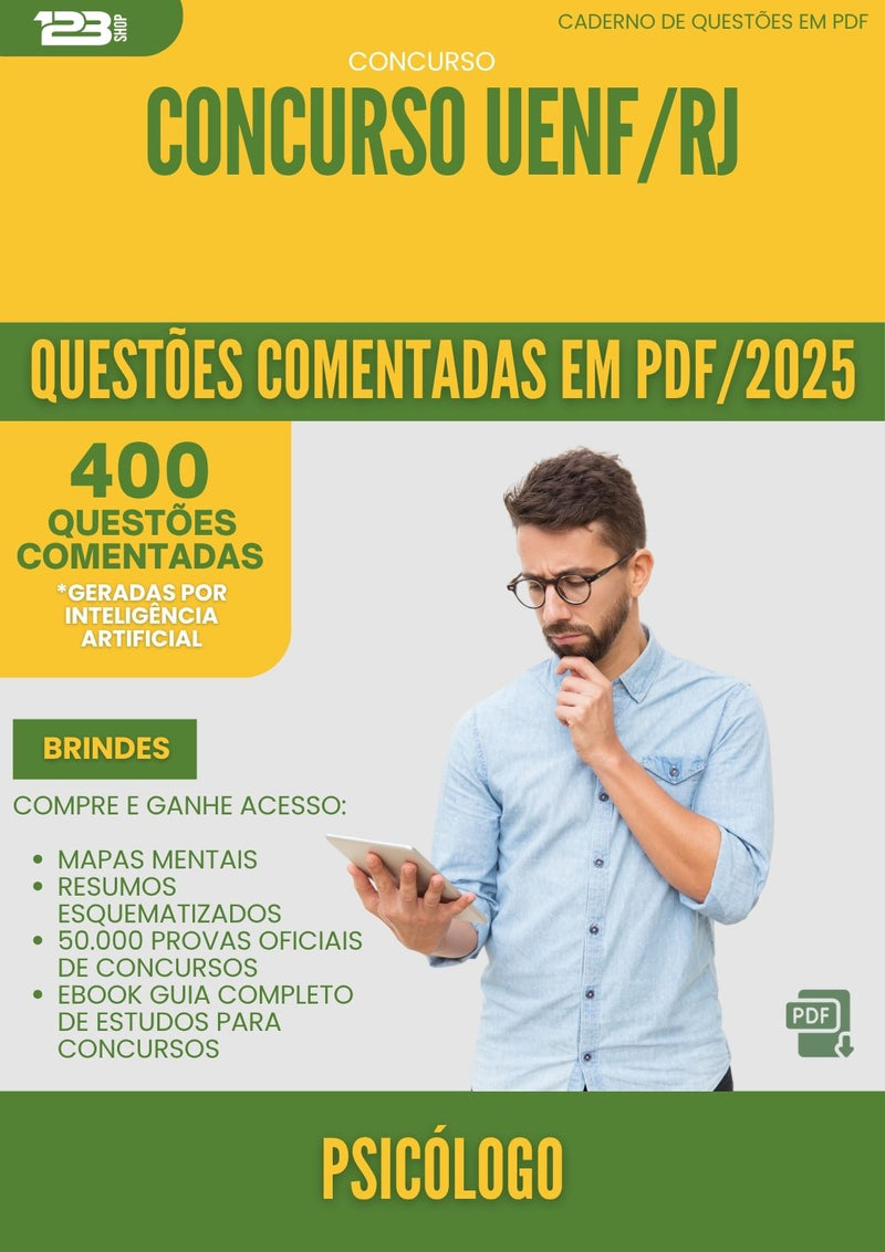 400 Questões Comentadas para Concurso Psicologo Uenf Rj 2025 - 400 Questões