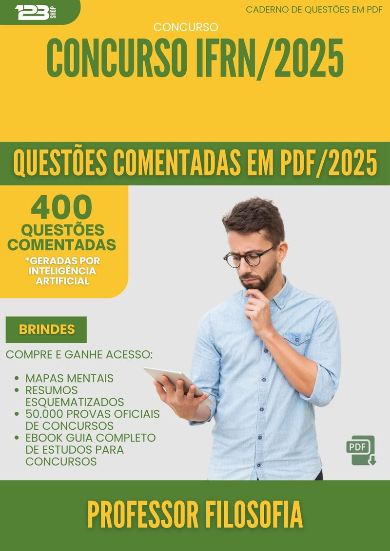 400 Questões Comentadas para Concurso Professor Filosofia Ifrn 2025 - 400 Questões