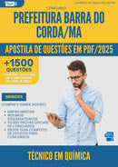 Apostila de Questões para Concurso Tecnico Em Quimica da Prefeitura Barra Do Corda Ma 2025 - Mais de 1.500 Questões