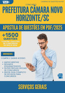 Apostila de Questões para Concurso Servicos Gerais Camara Novo da Prefeitura Horizonte Sc 2025 - Mais de 1.500 Questões