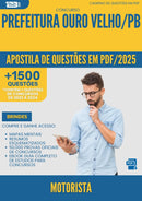 Apostila de Questões para Concurso Motorista da Prefeitura Ouro Velho Pb 2025 - Mais de 1.500 Questões