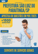 Apostila de Questões para Concurso Servente De Servicos Gerais da Prefeitura Sao Luiz Do Paraitinga Sp 2025 - Mais de 1.500 Questões