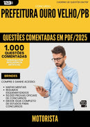 1000 Questões Comentadas para Concurso Motorista da Prefeitura Ouro Velho Pb 2025 - 1000 Questões