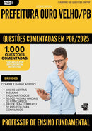 1000 Questões Comentadas para Concurso Professor De Ensino Fundamental da Prefeitura Ouro Velho Pb 2025 - 1000 Questões