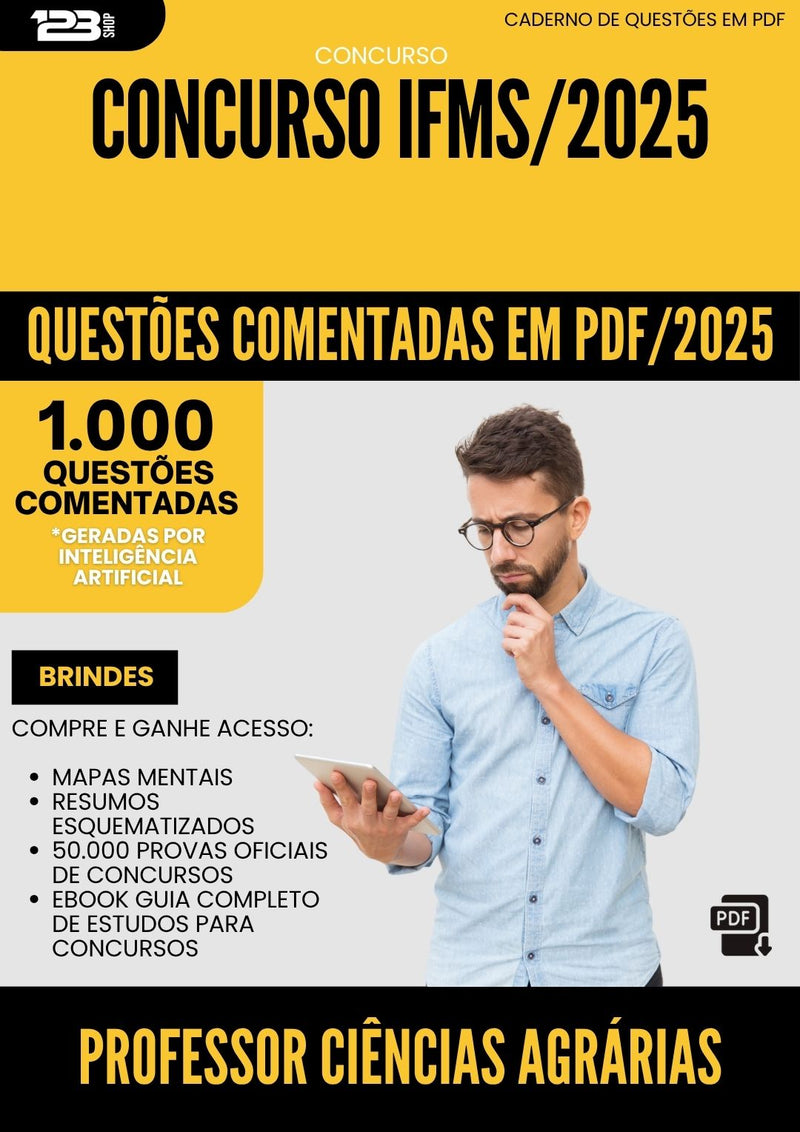 1000 Questões Comentadas para Concurso Professor Ciencias Agrarias Zootecnia Ifms 2025 - 1000 Questões