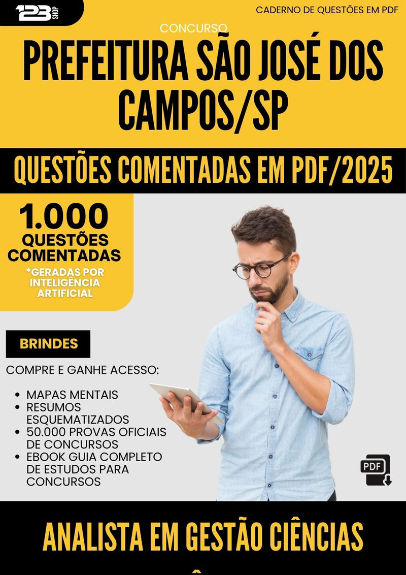 1000 Questões Comentadas para Concurso Analista Em Gestao Ciencias Economicas da Prefeitura Sao Jose Dos Campos Sp 2025 - 1000 Questões