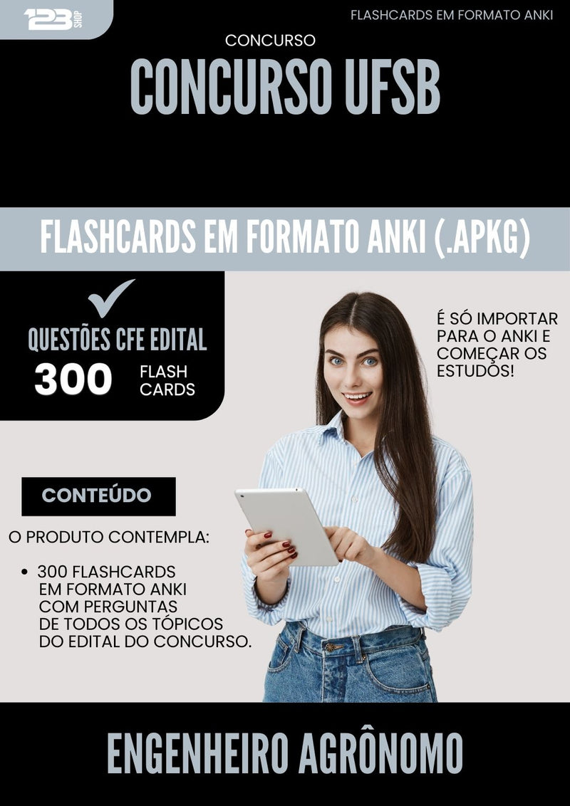 Flashcards para Concurso Engenheiro Agronomo Ufsb 2025 - 300 Flashcards de Acordo com Edital