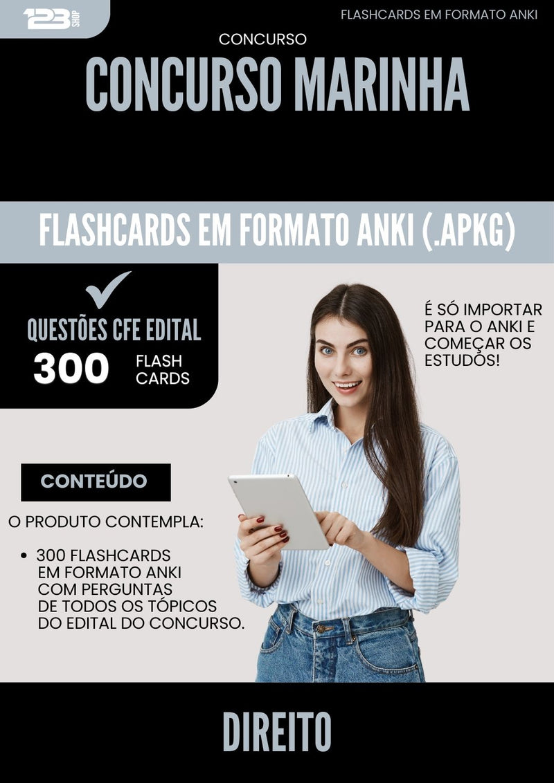 Flashcards para Concurso Direito Marinha 2025 - 300 Flashcards de Acordo com Edital