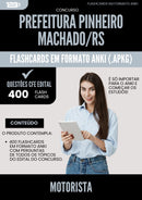 Flashcards para Concurso Motorista Pinheiro da Prefeitura Machado Rs 2025 - 400 Flashcards de Acordo com Edital