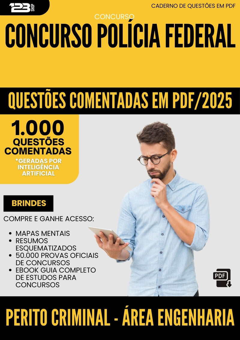 1000 Questões Comentadas para Concurso Perito Criminal Area Engenharia Civil Policia Federal 2025 - 1000 Questões
