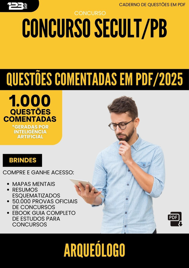 1000 Questões Comentadas para Concurso Arqueologo Secult Pb 2025 - 1000 Questões