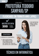 Flashcards para Concurso Apostila Tecnico Em Informatica Teodoro da Prefeitura Sampaio Sp 2025 - 300 Flashcards de Acordo com Edital