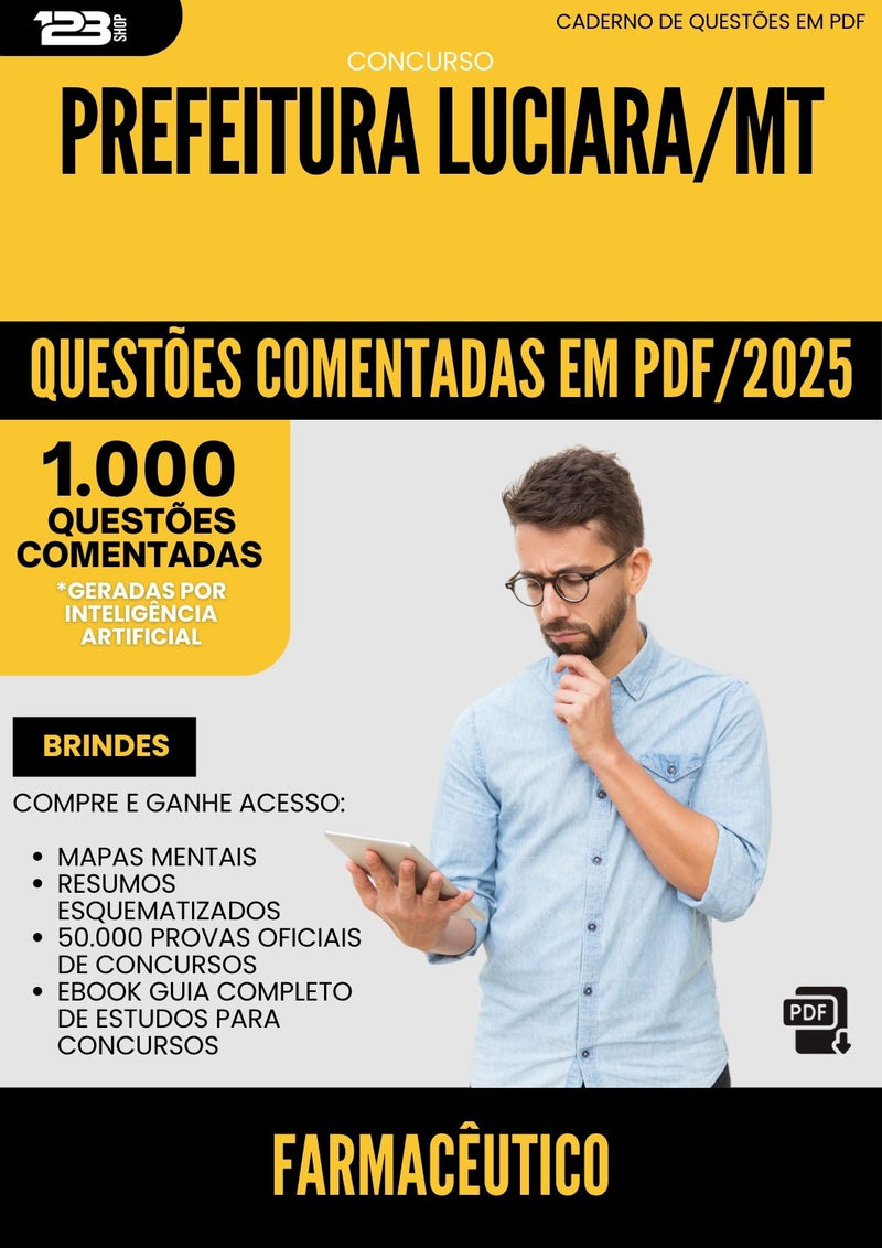 1000 Questões Comentadas para Concurso Farmaceutico da Prefeitura Luciara Mt 2025 - 1000 Questões