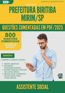 1000 Questões Comentadas para Concurso Assistente Social da Prefeitura Biritiba Mirim Sp 2025 - 800 Questões