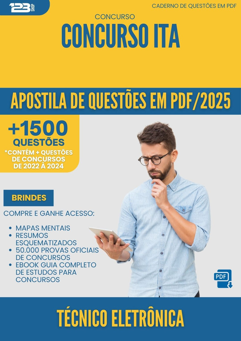 Apostila de Questões para Concurso Tecnico Eletronica da Prefeitura Ita 2025 - Mais de 1.500 Questões