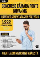 1000 Questões Comentadas para Concurso Agente Administrativo Analista Camara da Prefeitura Ponte Nova Mg 2025 - 1000 Questões