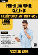 1000 Questões Comentadas para Concurso Assistente Social da Prefeitura Monte Carlo Sc 2025 - 1000 Questões