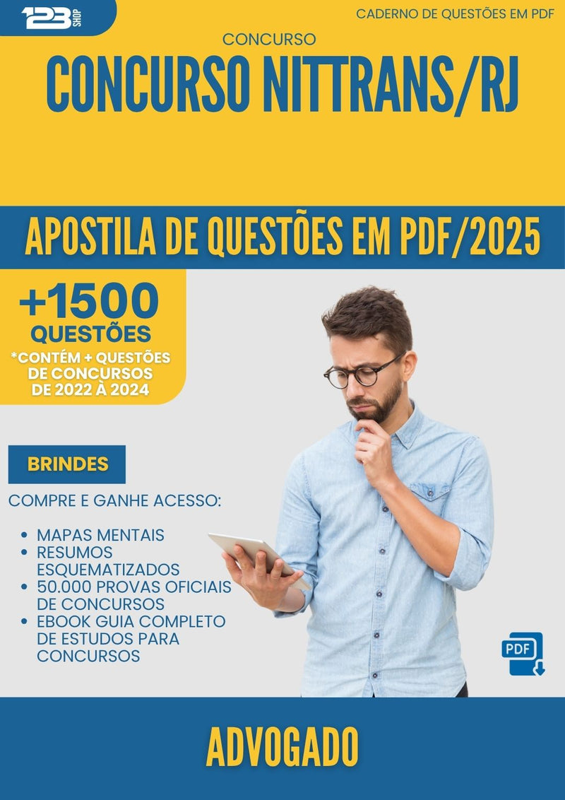 Apostila de Questões para Concurso Advogado Nittrans Rj 2025 - Mais de 1.500 Questões