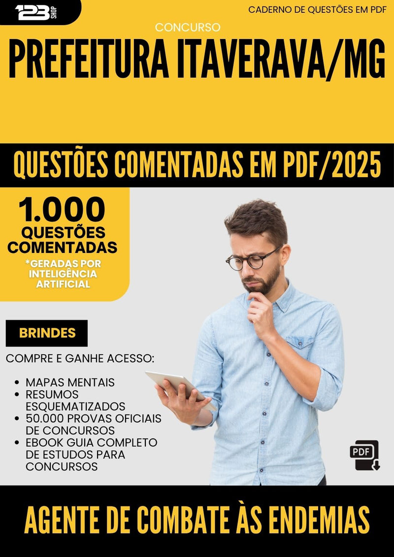 1000 Questões Comentadas para Concurso Agente De Combate As Endemias da Prefeitura Itaverava Mg 2025 - 1000 Questões