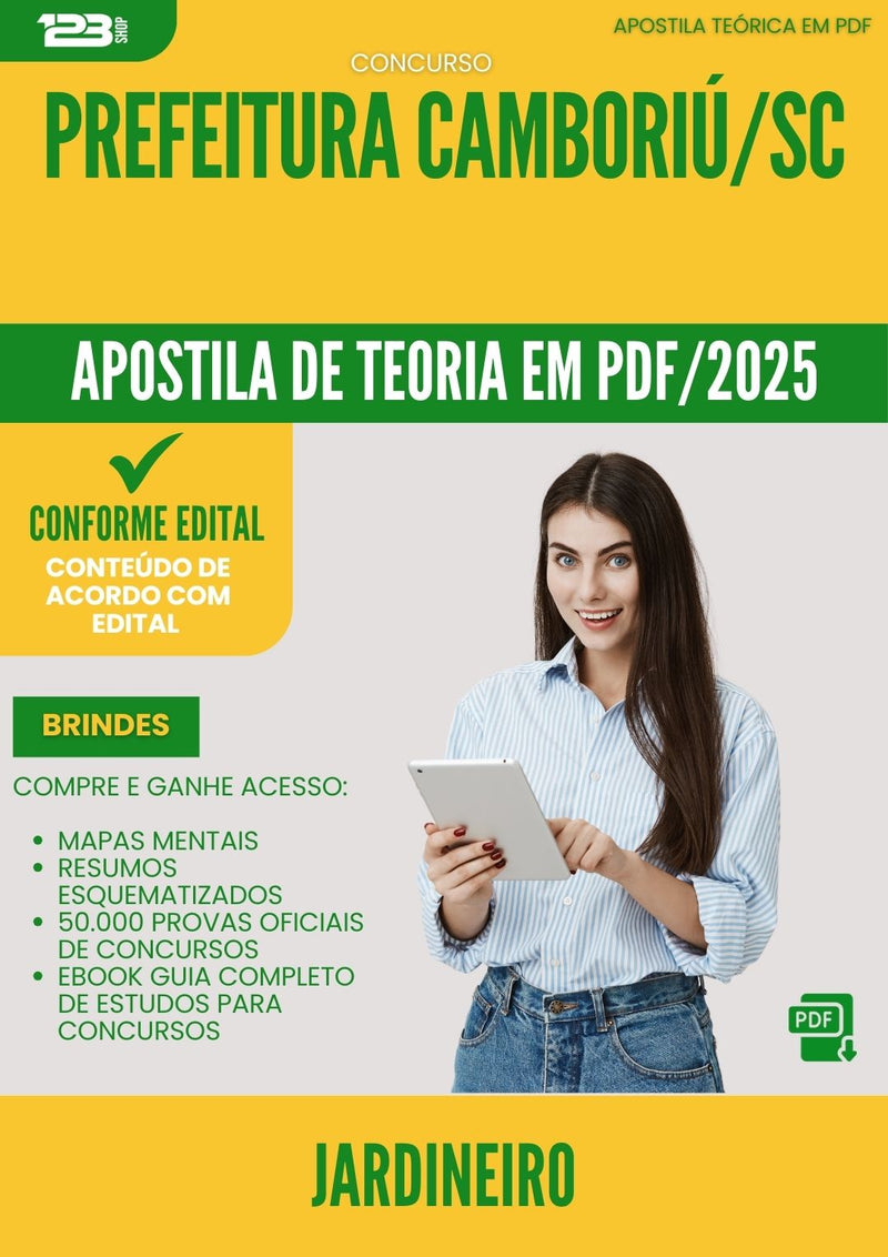 Apostila Teórica para Concurso Jardineiro da Prefeitura Camboriu Sc 2025 - Conteúdo de Acordo com Edital