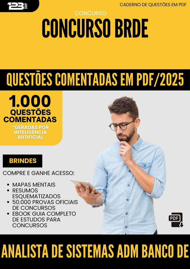 1000 Questões Comentadas para Concurso Analista De Sistemas Administracao De Banco De Dados Brde 2025 - 1000 Questões
