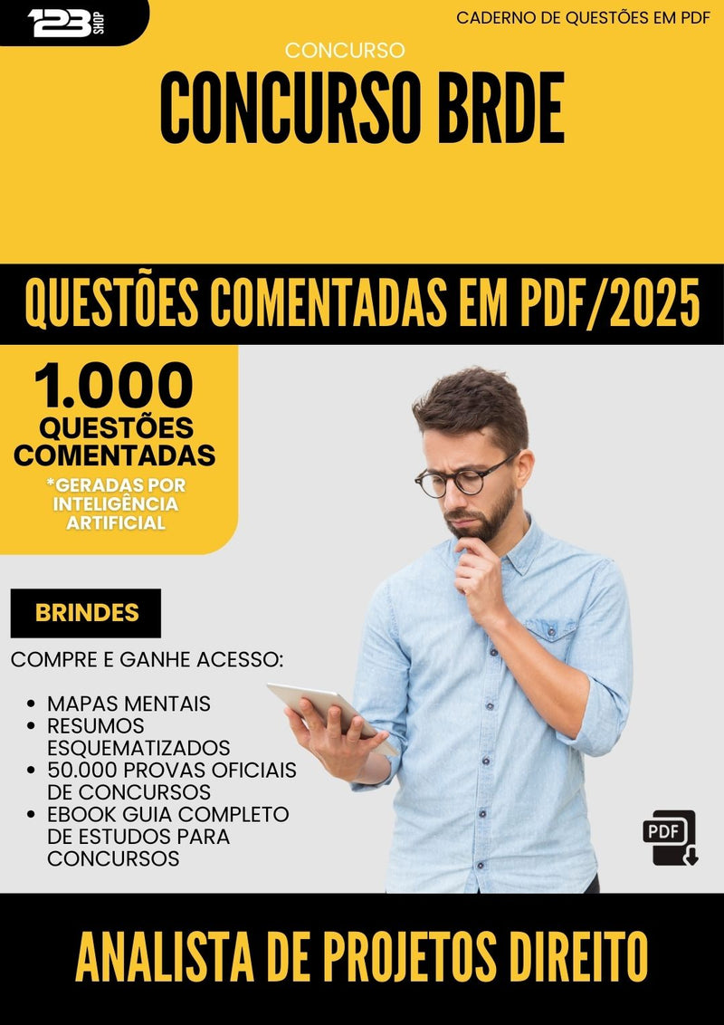 1000 Questões Comentadas para Concurso Analista De Projetos Direito Brde 2025 - 1000 Questões