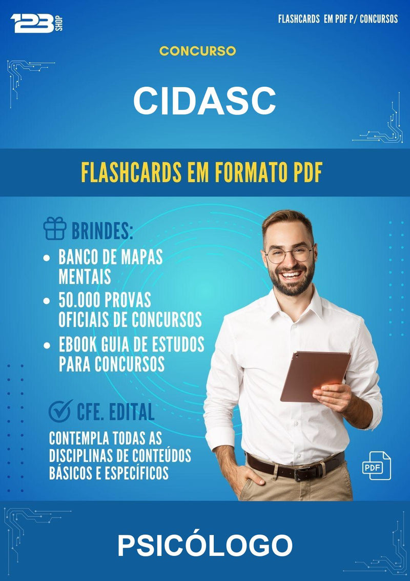Flashcards em PDF · Cidasc - Psicólogo - 600 Flashcards | Aprova Digital