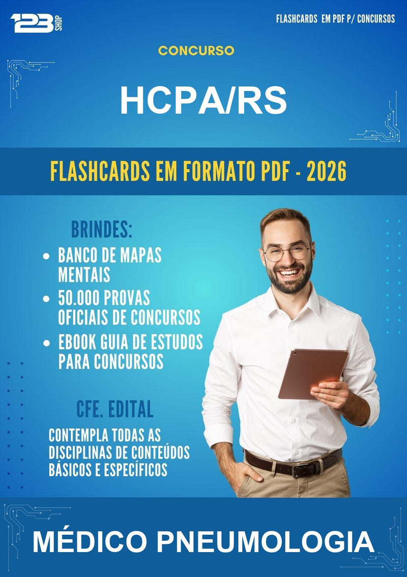 Flashcards em PDF · Hcpa/RS - Médico Pneumologia - 1000 Flashcards | Aprova Digital