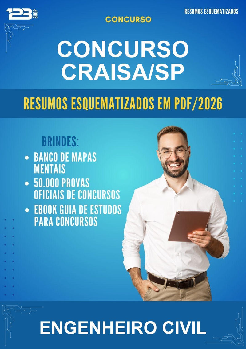 Resumos Esquematizados para o Concurso Concurso Craisa/SP para Engenheiro Civil